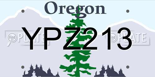 YPZ213 Oregon License Plate