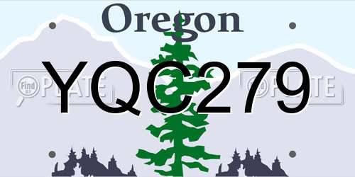 YQC279 Oregon License Plate