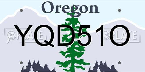 YQD51O Oregon License Plate