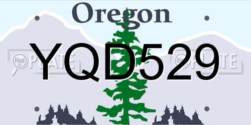 YQD529 Oregon License Plate