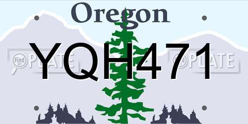YQH471 Oregon License Plate