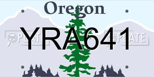 YRA641 Oregon License Plate