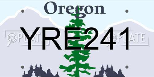 YRE241 Oregon License Plate