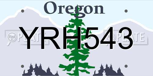 YRH543 Oregon License Plate