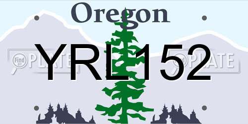 YRL152 Oregon License Plate