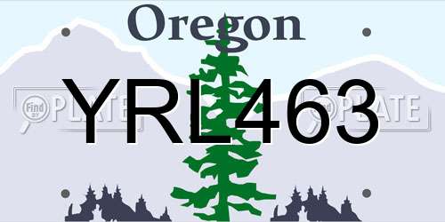 YRL463 Oregon License Plate