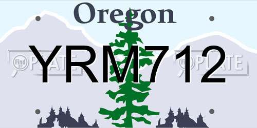YRM712 Oregon License Plate