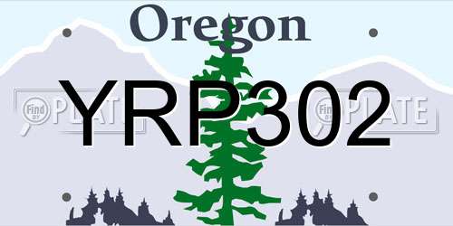 YRP302 Oregon License Plate