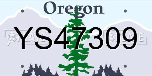 YS47309 Oregon License Plate