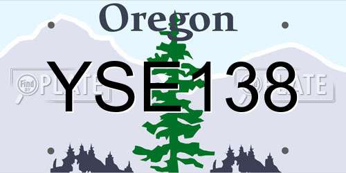 YSE138 Oregon License Plate