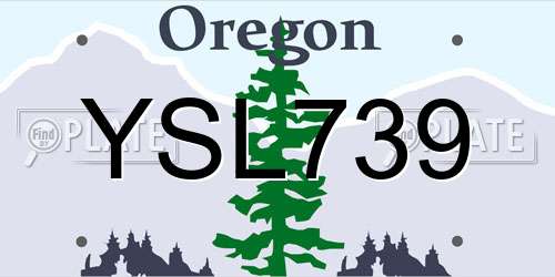 YSL739 Oregon License Plate