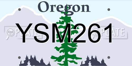 YSM261 Oregon License Plate