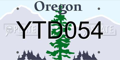 YTD054 Oregon License Plate