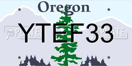 YTEF33 Oregon License Plate