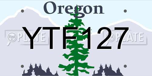 YTF127 Oregon License Plate