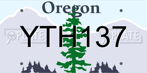 YTH137 Oregon License Plate