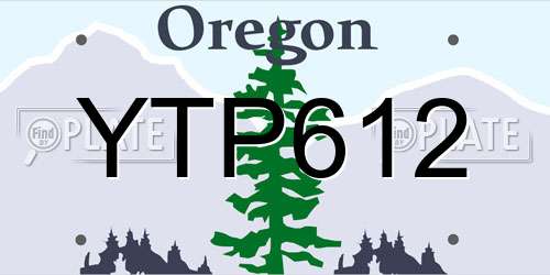 YTP612 Oregon License Plate