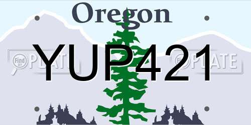 YUP421 Oregon License Plate