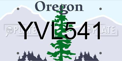 YVL541 Oregon License Plate