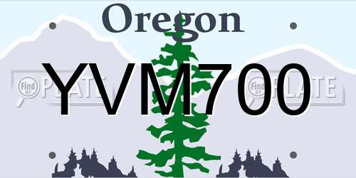 YVM700 Oregon License Plate