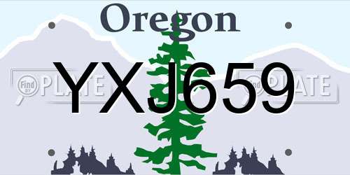 YXJ659 Oregon License Plate
