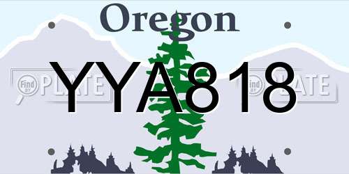 YYA818 Oregon License Plate