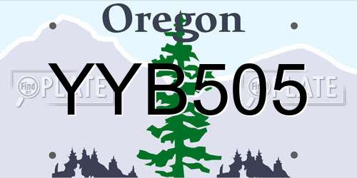 YYB505 Oregon License Plate