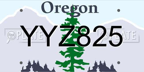YYZ825 Oregon License Plate