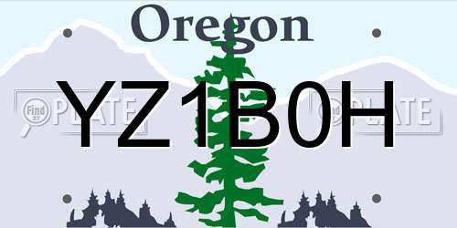 YZ1B0H Oregon License Plate