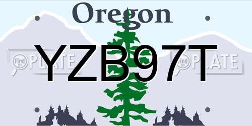 YZB97T Oregon License Plate