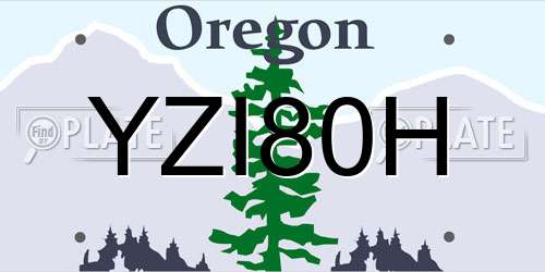 YZI80H Oregon License Plate