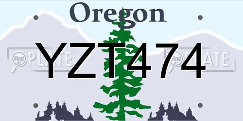 YZT474 Oregon License Plate