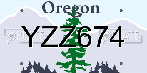 YZZ674 Oregon License Plate
