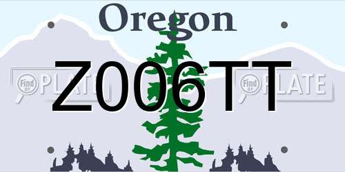 Z006TT Oregon License Plate