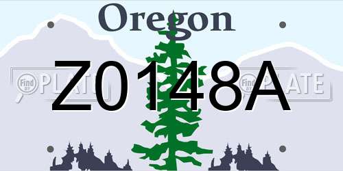 Z0148A Oregon License Plate