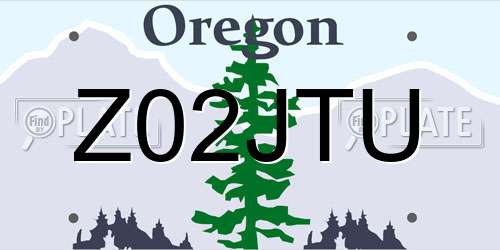 Z02JTU Oregon License Plate