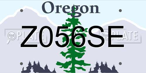 Z056SE Oregon License Plate