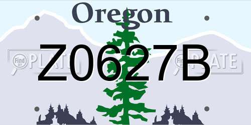 Z0627B Oregon License Plate