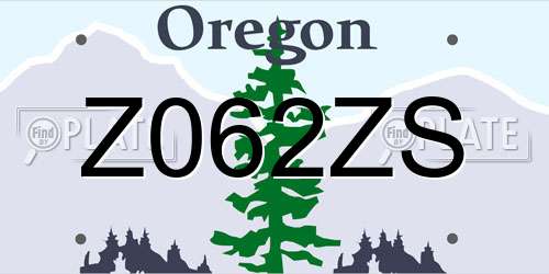 Z062ZS Oregon License Plate