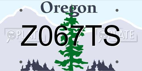 Z067TS Oregon License Plate