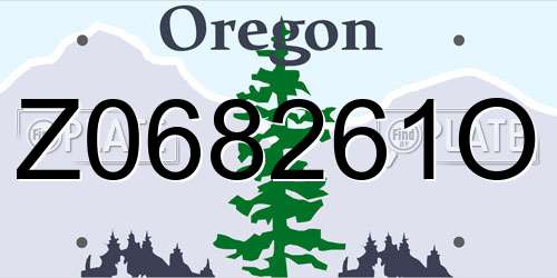 Z068261O Oregon License Plate