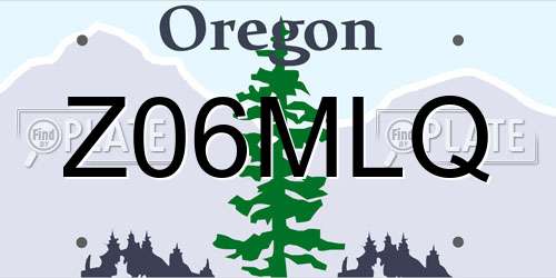 Z06MLQ Oregon License Plate