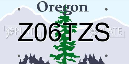 Z06TZS Oregon License Plate