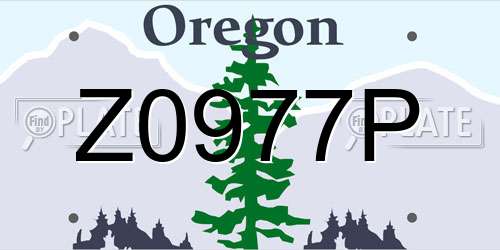 Z0977P Oregon License Plate