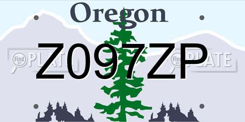Z097ZP Oregon License Plate