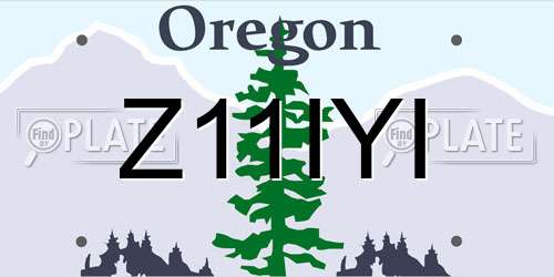 Z11IYI Oregon License Plate