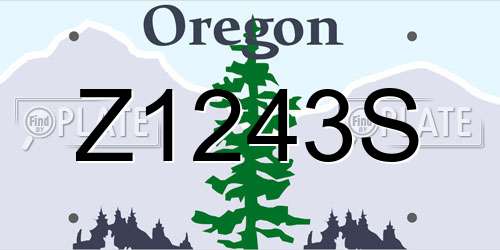 Z1243S Oregon License Plate