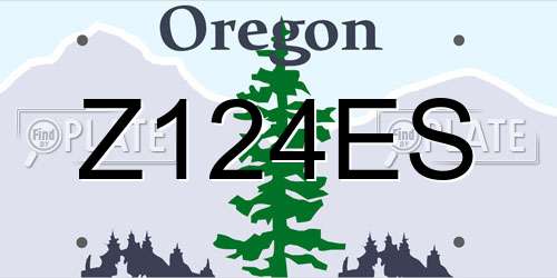 Z124ES Oregon License Plate