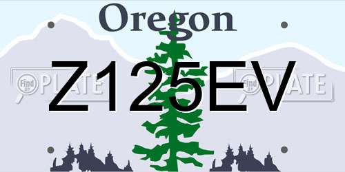 Z125EV Oregon License Plate