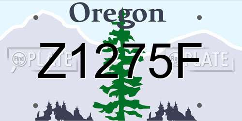 Z1275F Oregon License Plate